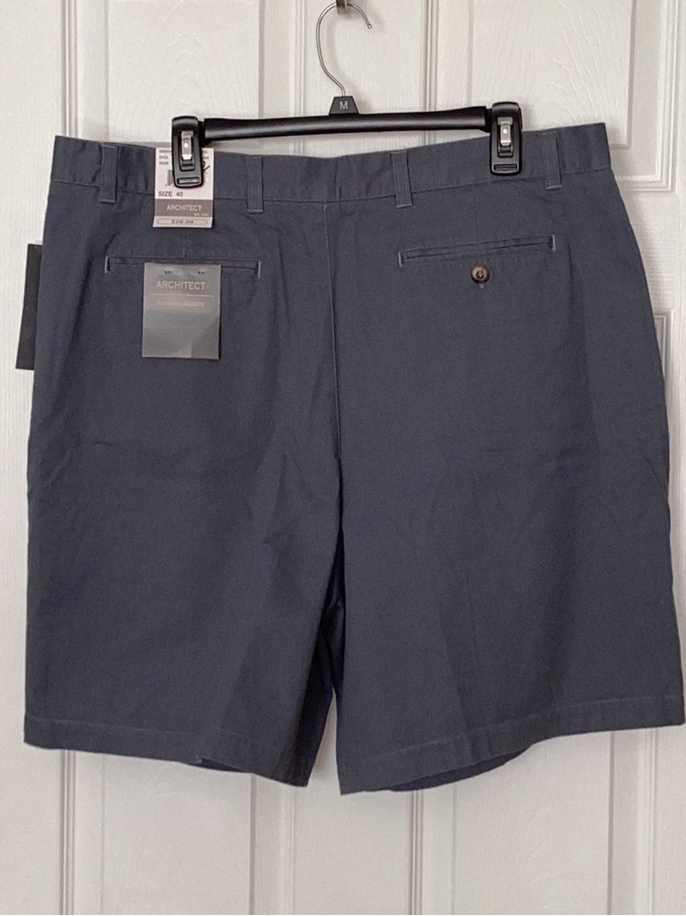 ♦️ MACY’S Architect flat front shorts Sz 40 Waist NWT  gray cotton golf shorts